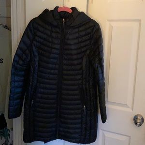 Black long puffer jacket